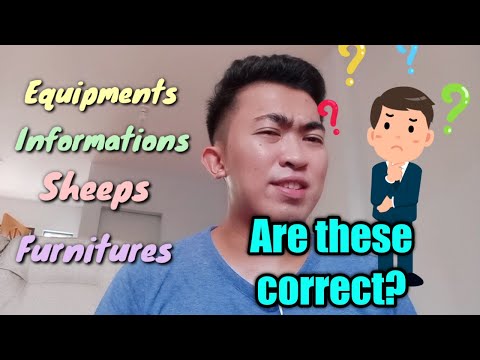 Equipments, Furnitures, Informations, Sheeps??? Tama ba ang mga to? | Let's Learn English