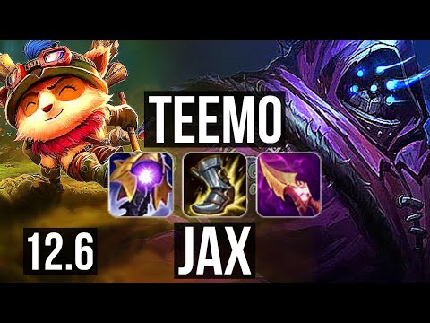 TEEMO vs JAX (TOP) | Rank 4 Teemo, 3/1/7, 500+ games | KR Grandmaster | 12.6