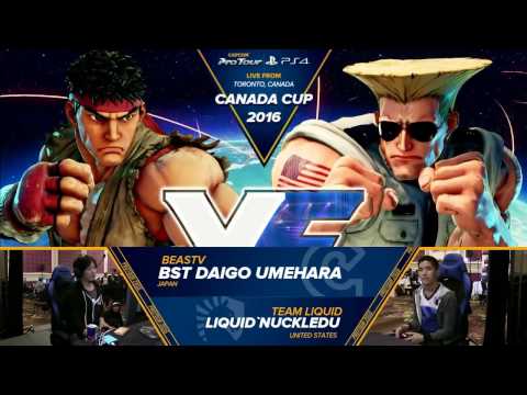 Daigo Umehara Ryu vs NuckleDu Guile   Top 32   Canada Cup 2016