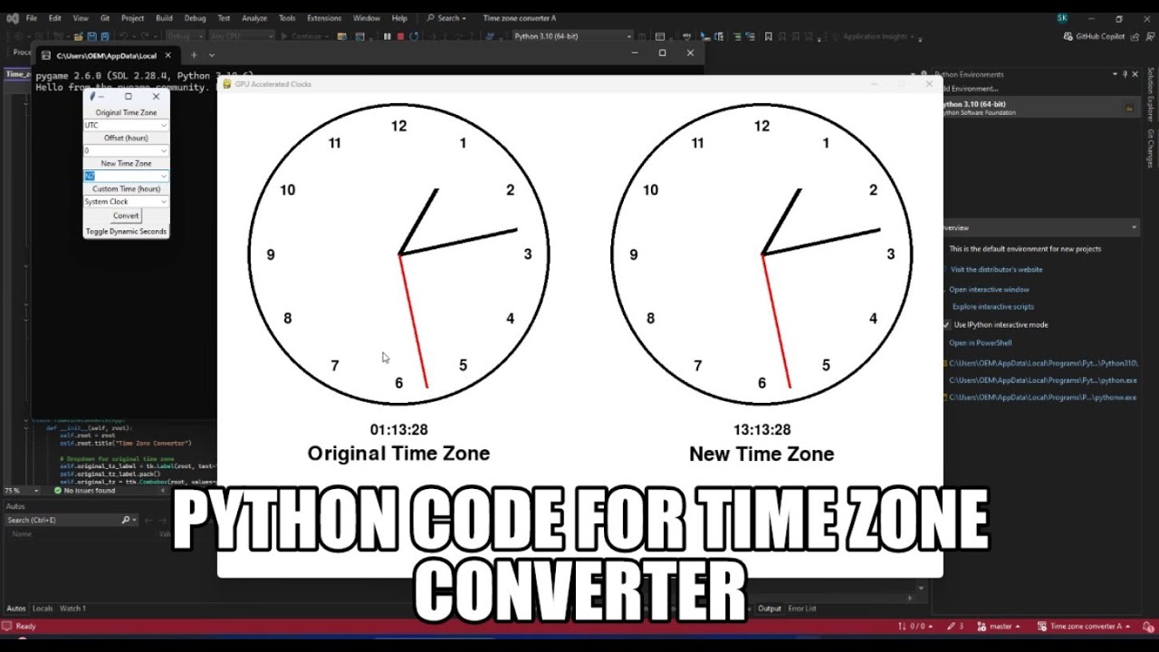 Python code for time zone converter