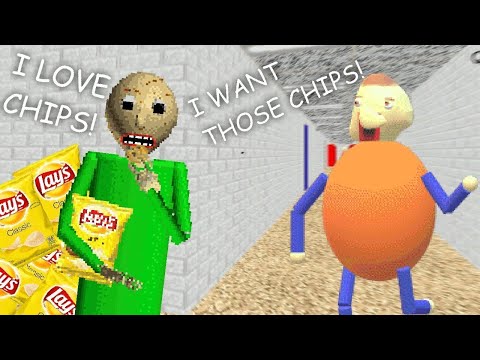 Baldi Loves Chip (He forgot how to open it)