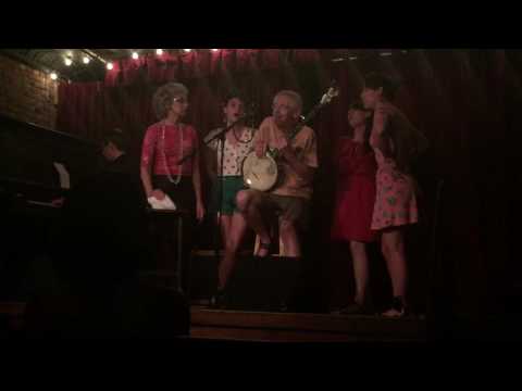 Peter Stampfel and family and friends at Dump Trump Night, Jalopy, Brooklyn