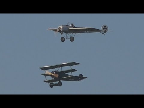 Fokker E.III + Fokker Dr.I - OTT 19 Hahnweide Oldtimer Fliegertreffen