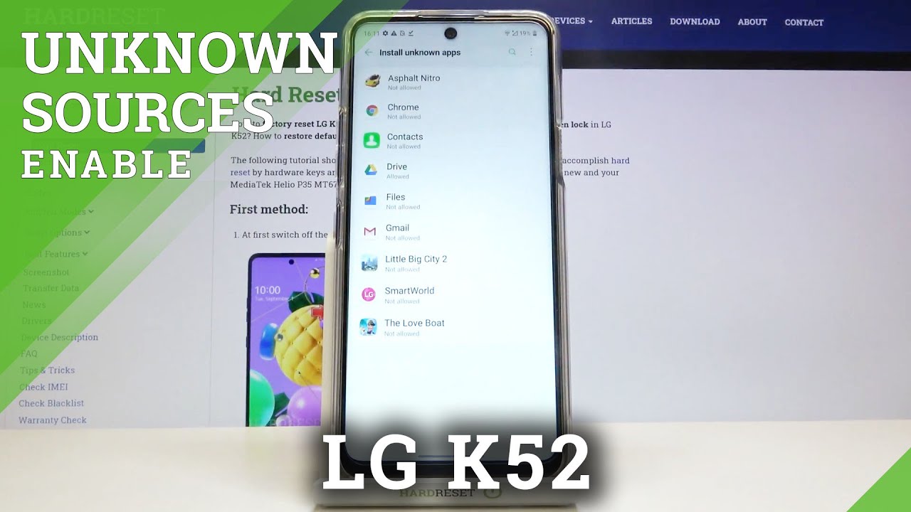 How to Enable Unknown Sources in LG K52 – Allow App Installation