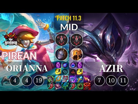 SG Pirean Orianna vs Azir Mid - KR Patch 11.3