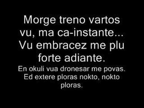 Nokto Ploras - a song in the international language Ido