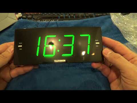 ОБЗОР и ВКЛЮЧЕНИЕ ЭЛ. ЧАСЫ с радиоприёмником и будильником