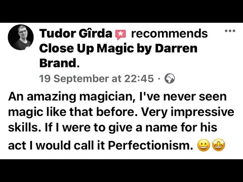 Darren Brand Magician video.