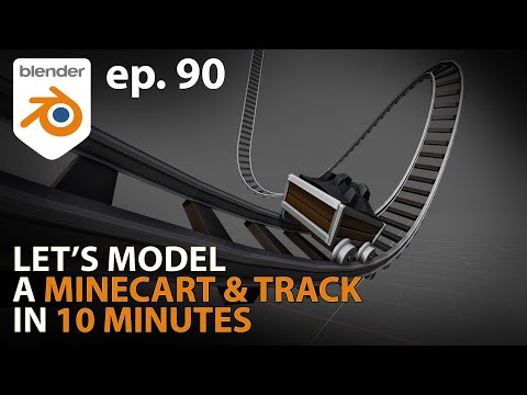 Let's Model a MINECART & TRACK in 10 MINUTES - Ep. 90 - Blender 2.93