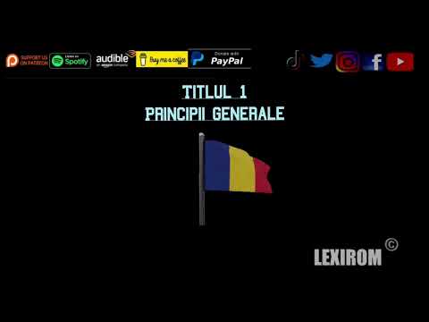 Art 1 - Art 14  PRINCIPII GENERALE CONSTITUȚIA ROMÂNIEI ACTUALIZATĂ