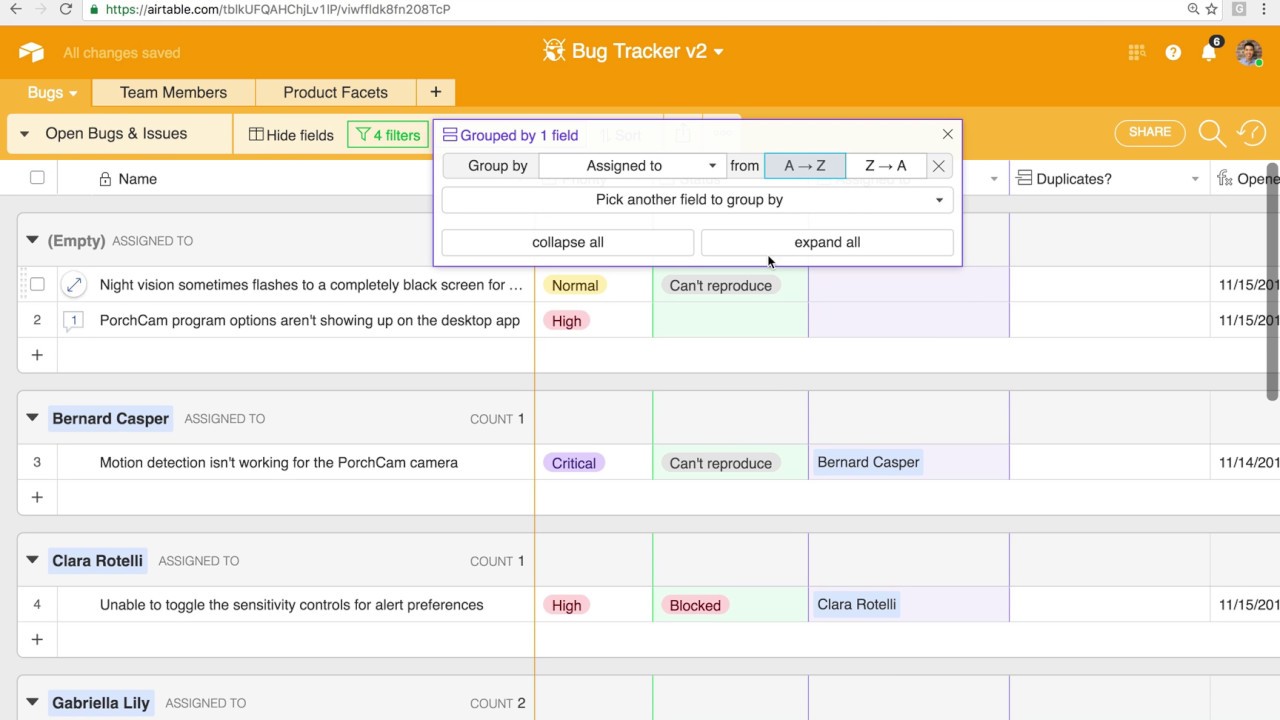 Airtable Demo: Managing Your Bug & Issue Tracking Processes