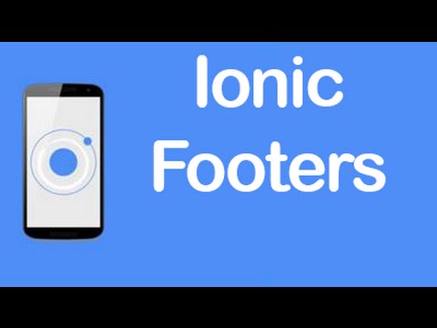 Ionic CSS Components Footer
