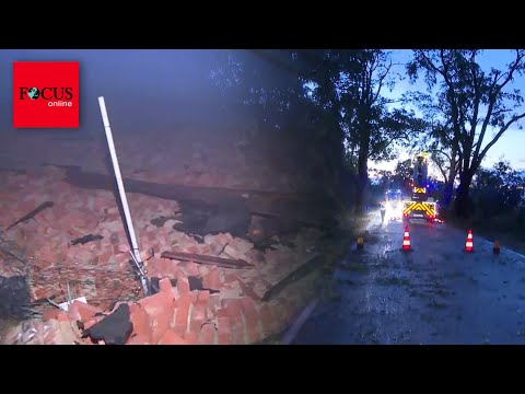 Unwetter verwüstet Brandenburg - Anwohner sprechen über gefährliche Minuten