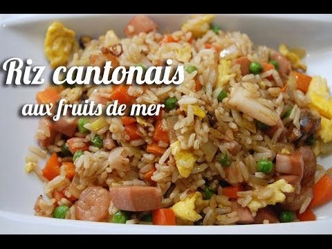 Recette du riz cantonais aux fruits de mer