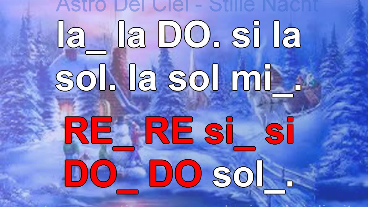 Astro del ciel (Stille Nacht) - karaoke notazionale