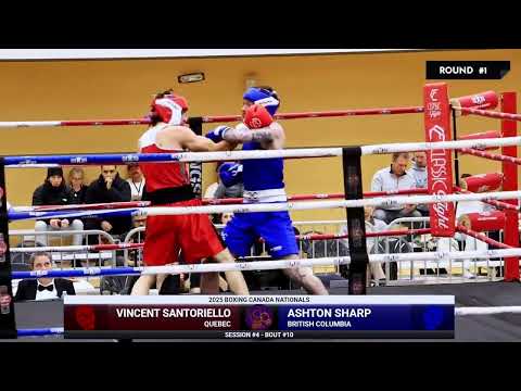 Vincent Santoriello vs Ashton Sharp - 2025 Boxing Canada Nationals - Session 4