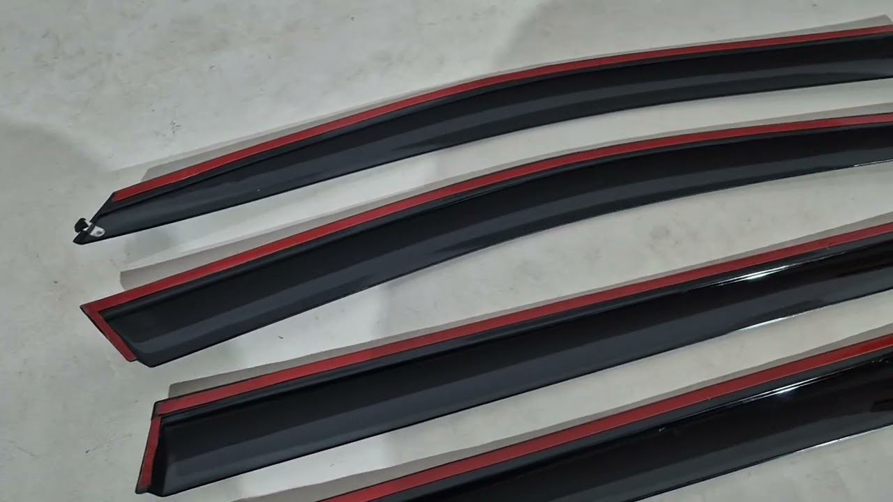 Ветровики с хромированным молдингом Niken Luxury (SW, 4 шт) Video 1