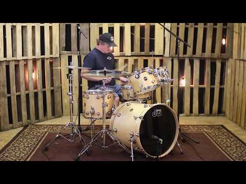 DW Performance Natural Lacquer Drum Set - 22, 10, 12, 14, 6.5x14