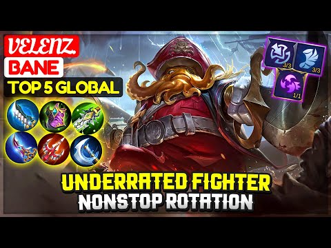 Underrated Fighter Nonstop Rotation [ Top 5 Global Bane ] Velenz. - Mobile Legends