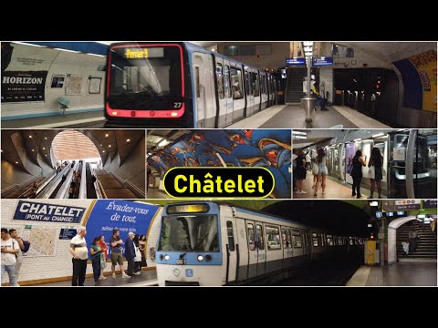 Metro Station Châtelet - Paris 🇫🇷 - Walkthrough 🚶