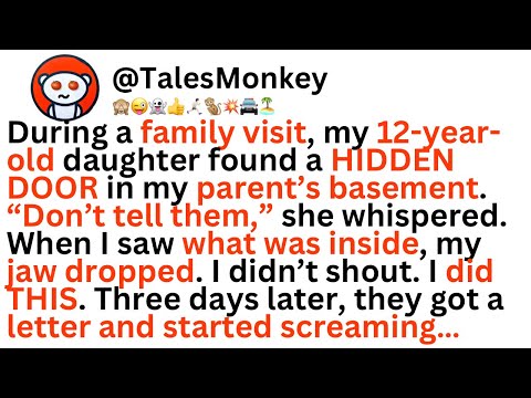 During a family visit, my 12-year-old daughter found a HIDDEN DOOR in my parent’s basement…
