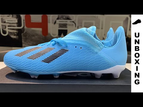 adidas X 19.3 FG/AG Hard Wired - Bright Cyan/Core Black Kids