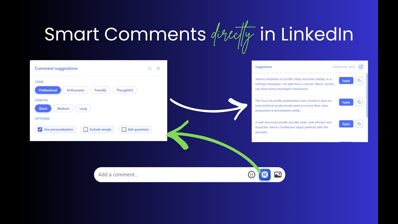 Replya - #1 FREE LinkedIn Comment Generator & AI Assistant