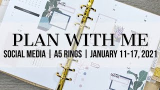 Plan with Me | Social Media | Notiq A5 Rings | January 11-17, 2021