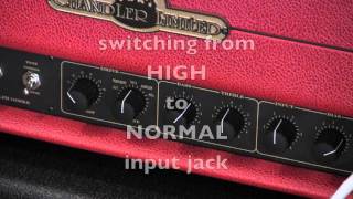 Video thumbnail for Chandler Limited GAV19T Tube Guitar Amplifier Head demo with Les Paul by gearmanndude