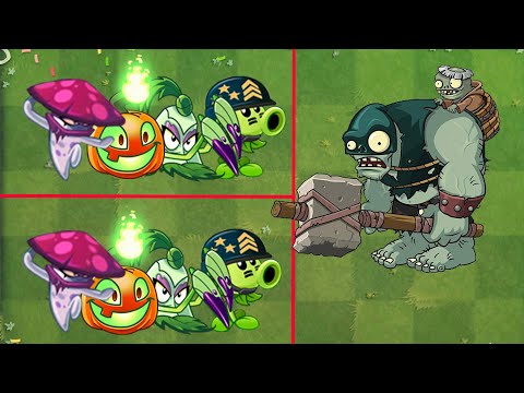 Every Plant Max Level Use Plant Food Vs Team 05 Dark Ages Gargantuar - PvZ2 Chinese version Vs Pvz2