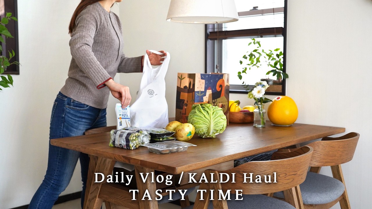 春の暮らしを整える1日🌸｜春支度と衣替え、春らしい作り置きとカルディ購入品