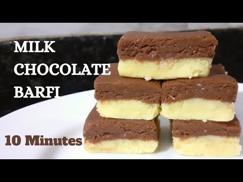 BARFI IN 10 MINUTES | Double layer Milk Powder Barfi | Barfi Recipe | Instant Sweet Recipe