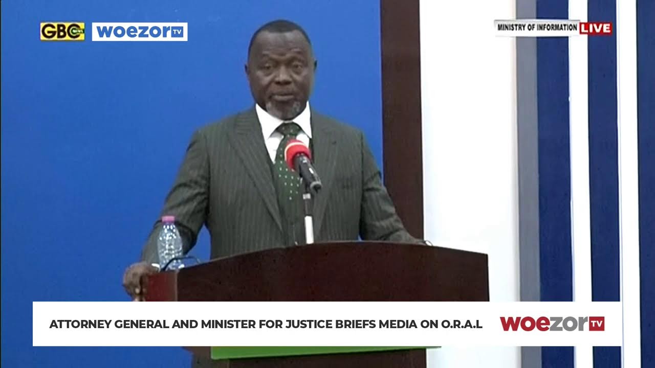 STREAMED LIVE: Attorney General Dr. Ayine Updates Media on ORAL Investigations