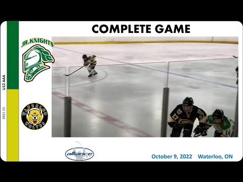 2022/10/09 - London Jr Knights U12 AAA vs Waterloo Wolves