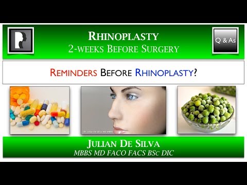 2-Weeks Before Rhinoplasty: Please arrange…
