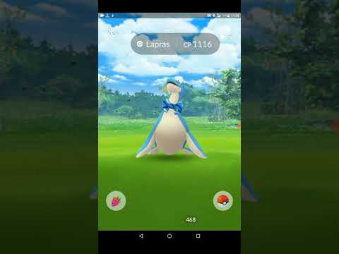 Caught Pokemon Lapras cp 1116 with costum from research task