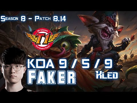 SKT T1 Faker KLED vs YASUO Mid - Patch 8.14 KR Ranked