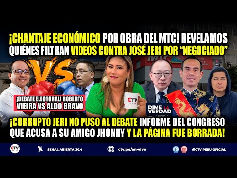 DIME LA VERDAD con Claudia Toro #Envivo: Debate electoral, Chantaje económico por obra del MTC.