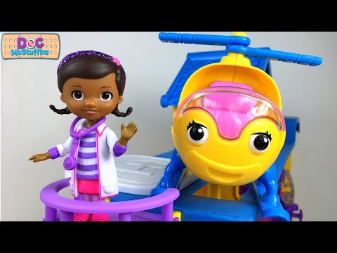 DOC MCSTUFFINS TOY HOSPITAL MIT VIELE ACCESSORIEN & CHARAKTERE LAMMIE HUBSCHRAUBER RONDA & BABY CECE