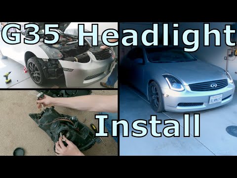Quick & Easy G35 Headlight Install - Spec D Tuning Projectors!