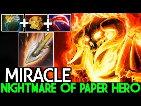 MIRACLE [Clinkz] Nightmare of Paper Hero Unreal Damage 7.23 Dota 2