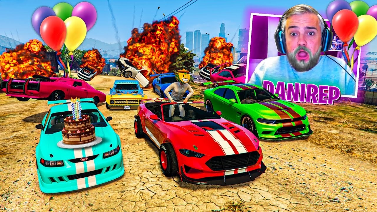 EL ÚLTIMO EXPLOTA CON COCHES ALEATORIOS PERO ES MI CUMPLEAÑOS! - GTA 5 ONLINE