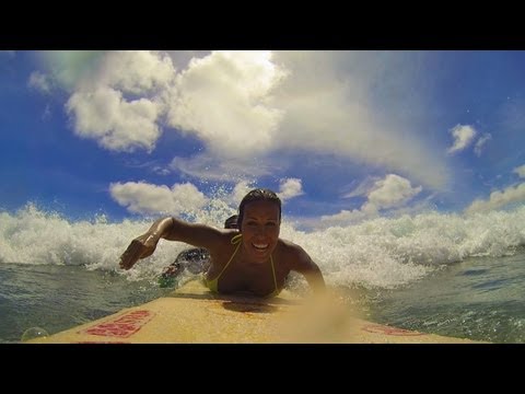Tandem Style! Surfing Kaimana Beach