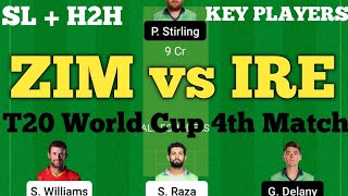 ZIM vs IRE Dream11 Prediction | Zimbabwe vs Ireland Dream11 Team | IRE vs ZIM Dream11 T20 World Cup.