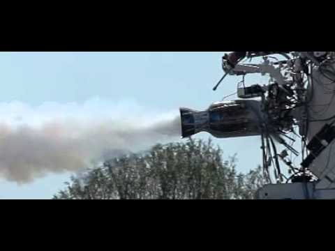 LOX/Methane rocket engine hard start slow motion