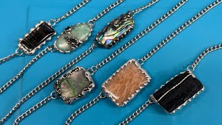 Gemstone Soft Soldered Chokers