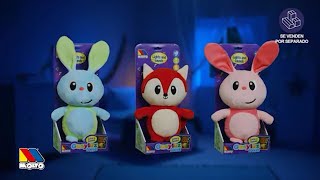 Plyšový králíček Molto 33 cm modrozelený / lampička + ukolébavky