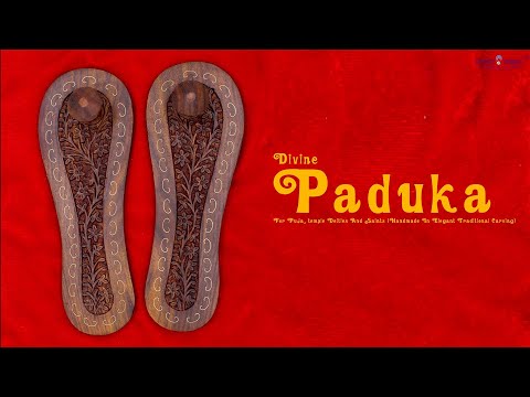 Divine Paduka for puja, Temple Deities and saints (Handmade In Elegant Traditional Carving) video