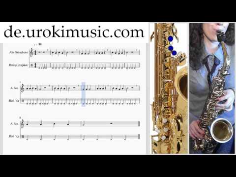 Saxophon Alt Lernen K#1 S#1 U#14 Noten Saxophonunterricht Schule Lied Lehrer Klasse Unterricht Melod