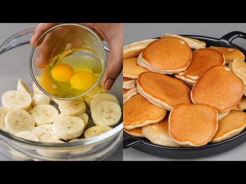 I Combined Egg With Banana & Make This Delicious Mini Banana Pancake Recipe | Mini Banana Pancake